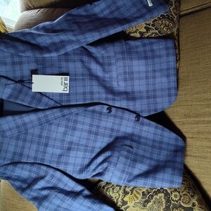 Bar III Men's Blue Plaid Blazer